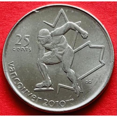 (А) Канада 25 центов 2009 Олимпийские Игры - Конькобежный спорт