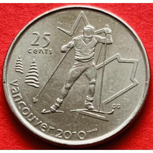 (А) Канада 25 центов 2009 Олимпийские Игры - Лыжные гонки