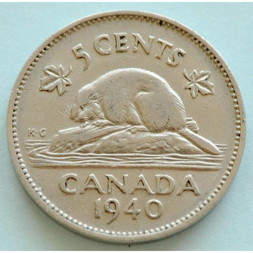 (А) Канада 5 центов 1940