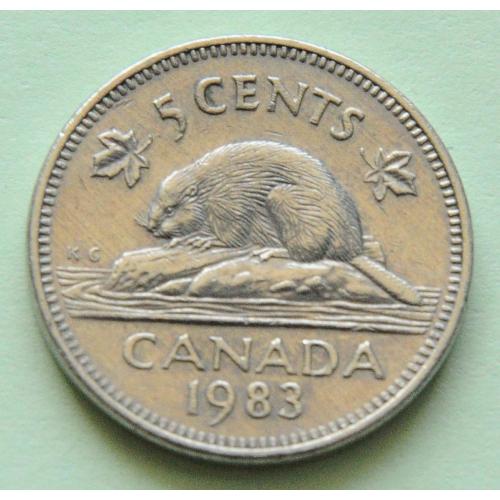 (А) Канада 5 центов 1983
