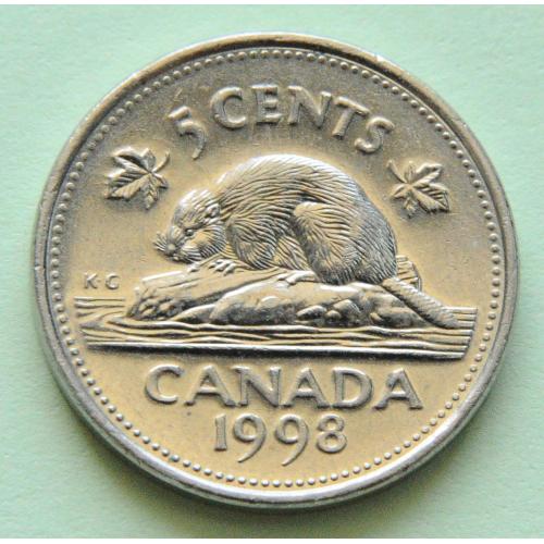 (А) Канада 5 центов 1998