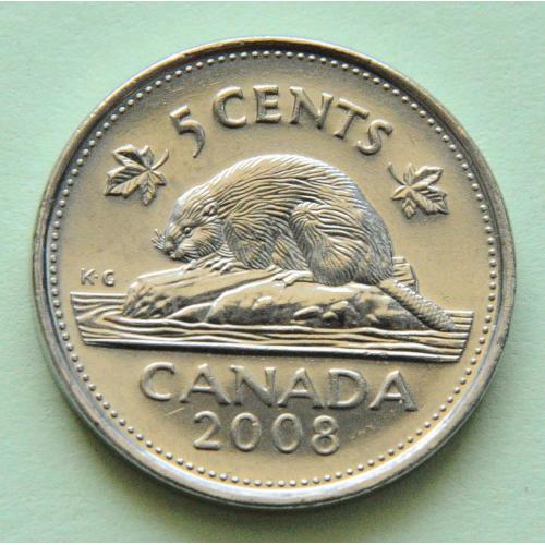 (А) Канада 5 центов 2008