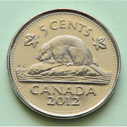 (А) Канада 5 центов 2012
