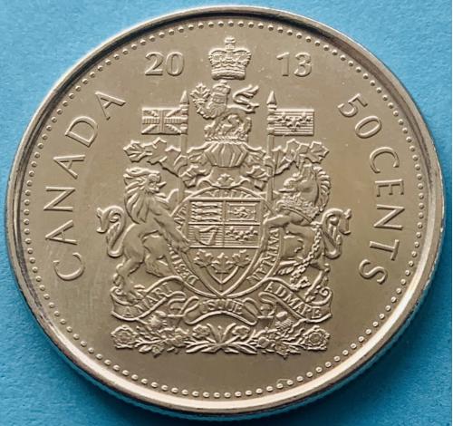 (А) Канада 50 центов 2013 тираж