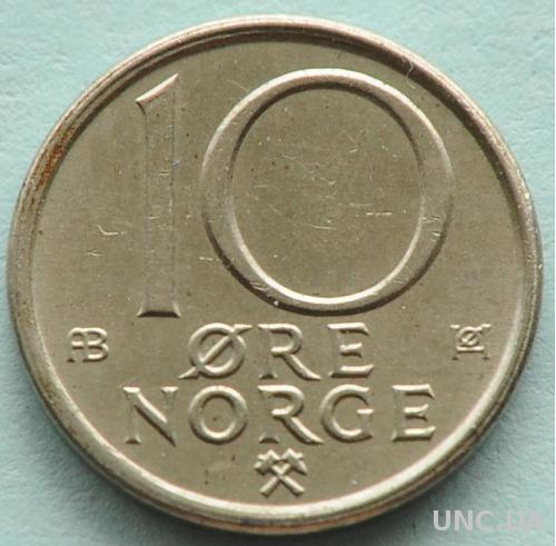 (А) Норвегия 10 эре 1976