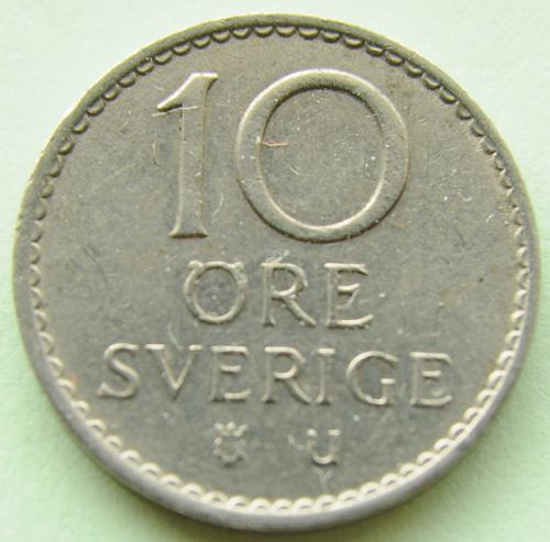 (А) Швеция 10 эре 1964