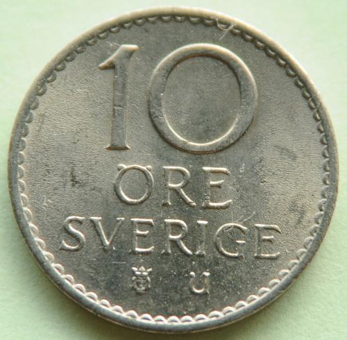 (А) Швеция 10 эре 1968