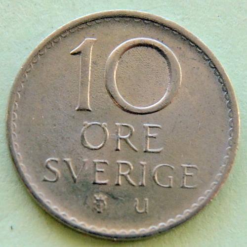 (А) Швеция 10 эре 1970