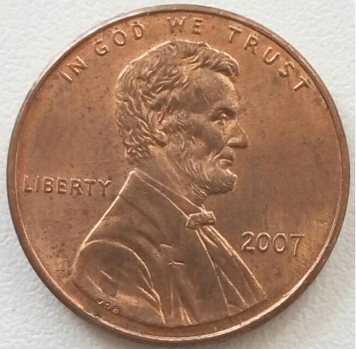 (А) США 1 цент 2007