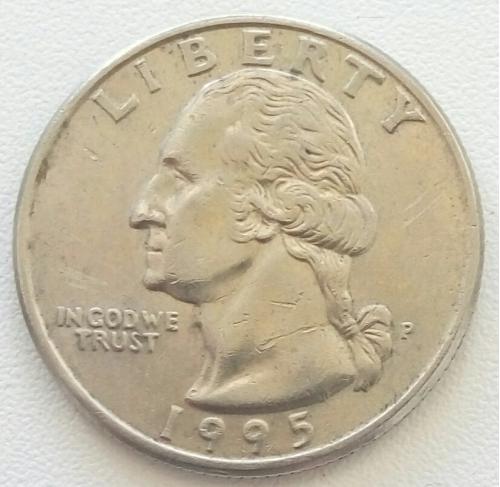 (А) США 25 центов 1995 P