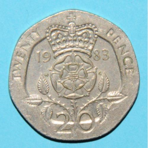 (А) Великобритания 20 пенсов 1983