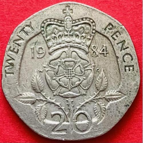 (А) Великобритания 20 пенсов 1984