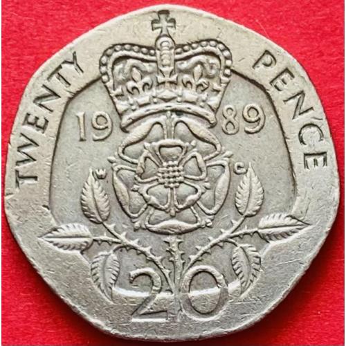 (А) Великобритания 20 пенсов 1989
