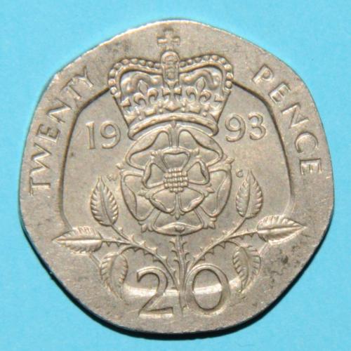 (А) Великобритания 20 пенсов 1993