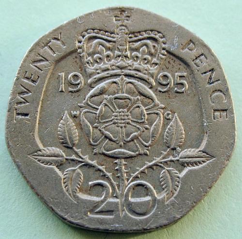 (А) Великобритания 20 пенсов 1995