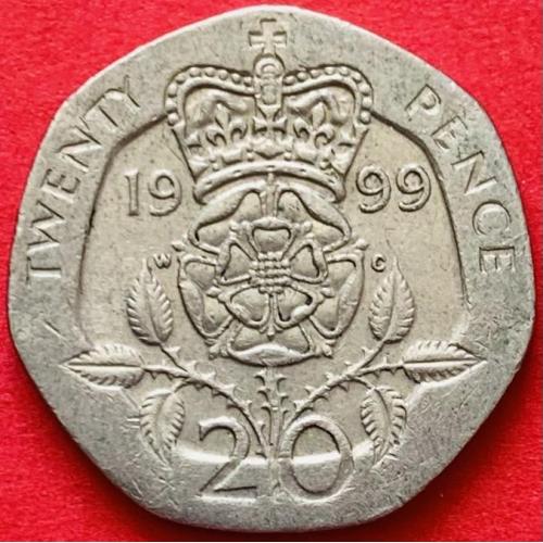 (А) Великобритания 20 пенсов 1999