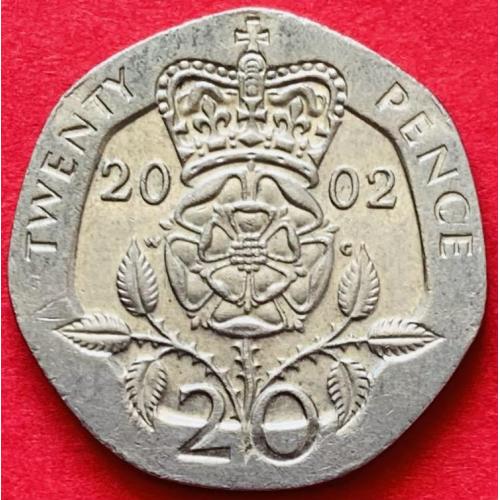 (А) Великобритания 20 пенсов 2002