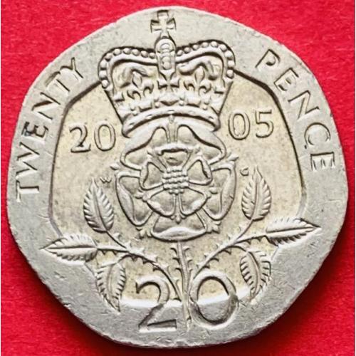 (А) Великобритания 20 пенсов 2005