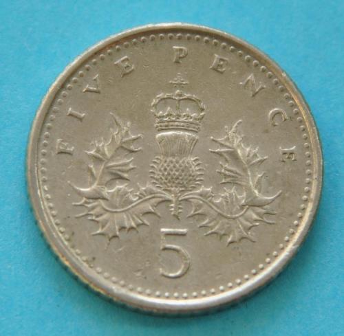 (А) Великобритания 5 пенсов 1995