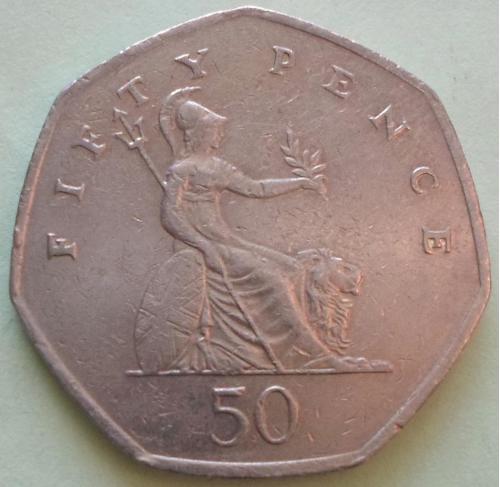 (А) Великобритания 50 пенсов 1998