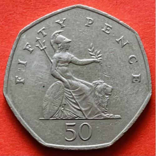 (А) Великобритания 50 пенсов 2002