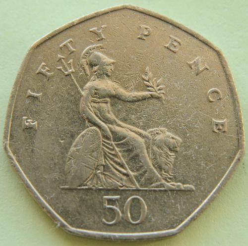 (А) Великобритания 50 пенсов 2003