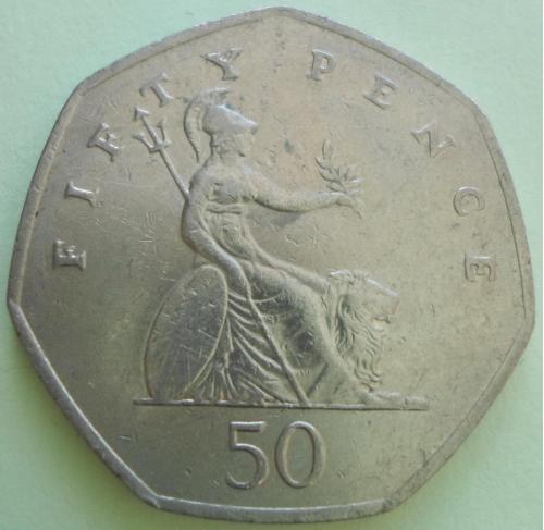 (А) Великобритания 50 пенсов 2004