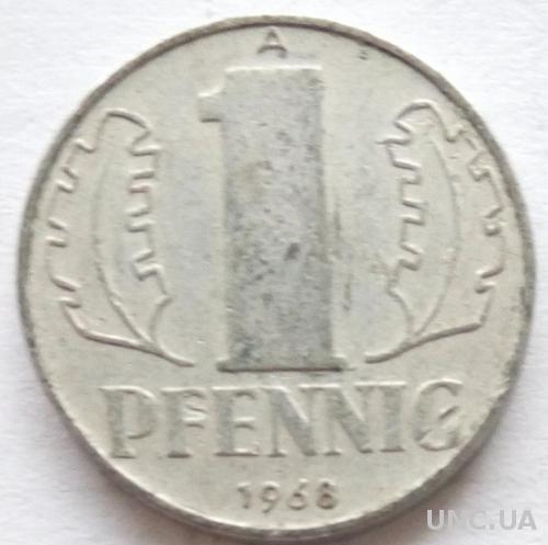 Германия ГДР 1 пфенниг 1968