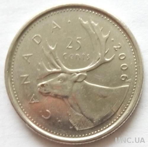 Канада 25 центов 2006 монетный двор ''кленовый лист''