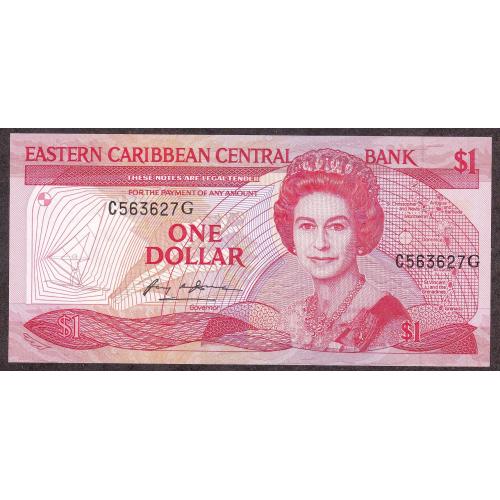 Восточные Карибы 1 доллар 1985-1988 г. UNC