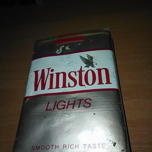 Коллекционная пачка Winston Lights (сырые) винстон бежевый белый лайтс
