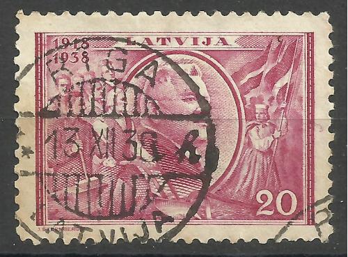 марки Латвии  1938