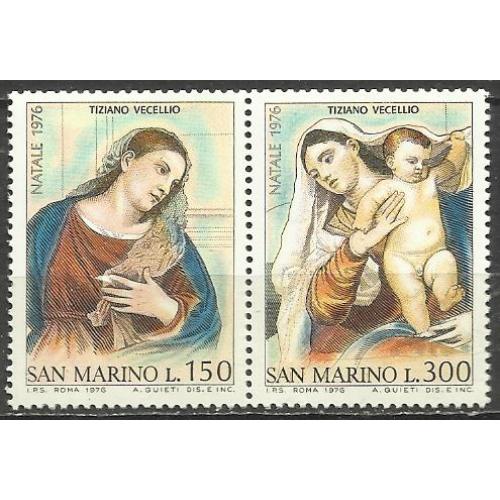 марки Сан Марино 1976 ** Рождество