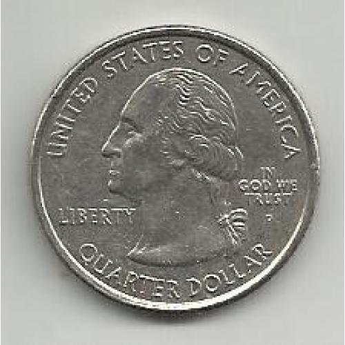 монета 1/4  доллара США  2000  Массачусетс