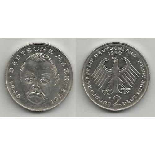 монеты Германии  1990 F 2 марки 