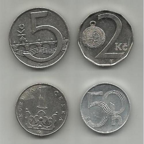 Набор монет Чехии  1993 - 2005