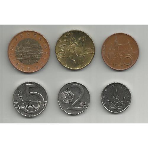 Набор монет Чехии  1993 - 2012