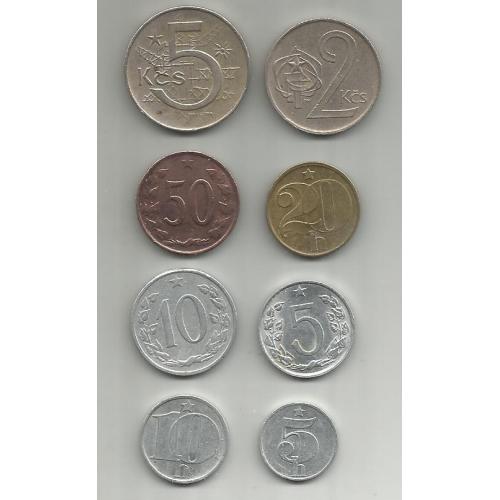 Набор монет Чехословакии  1963 - 1986