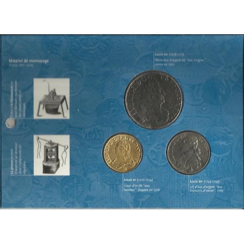 Сувенирный набор монет  Франции   17-18 вв