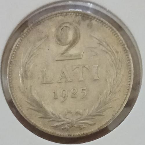 Латвия 2 лати, 1925 Серебро