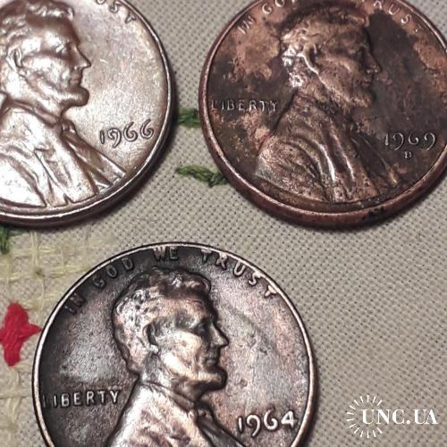 Один цент США 1964