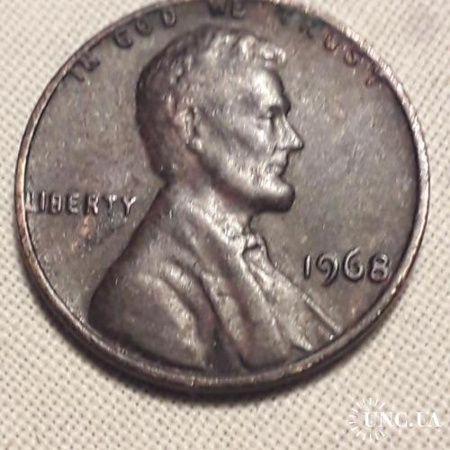Один цент США 1968