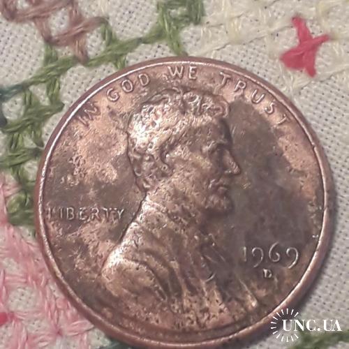 Один цент США 1969
