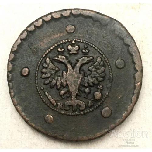 5 копеек 1727 года Биткин 292 - (2). Красный монетный двор.