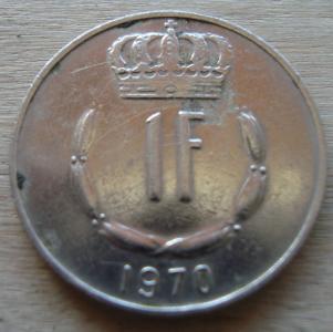 1 франк 1970 ЛЮКСЕМБУРГ = РЕДКАЯ