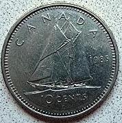 10 центів 1985 КАНАДА