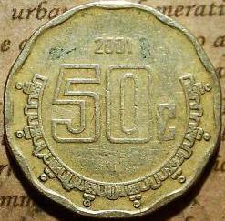 50 сентаво 2001 МЕКСИКА