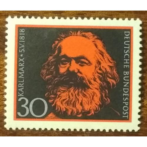Германия 150 лет со дня рождения Карла Маркса 1968