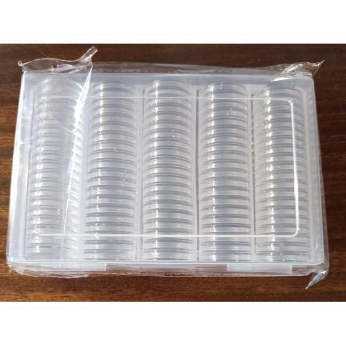 Капсули 30 мм для великих монет серія ЗСУ в боксі 100 штук