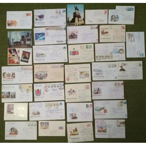 Конверты почтовые карточки разные 31 штука 1973-2011